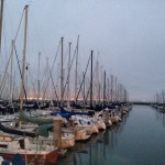 Images of the sunrise at South Beach Harbor, San Franciso