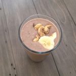 image of chocolate peanut butter protein shake